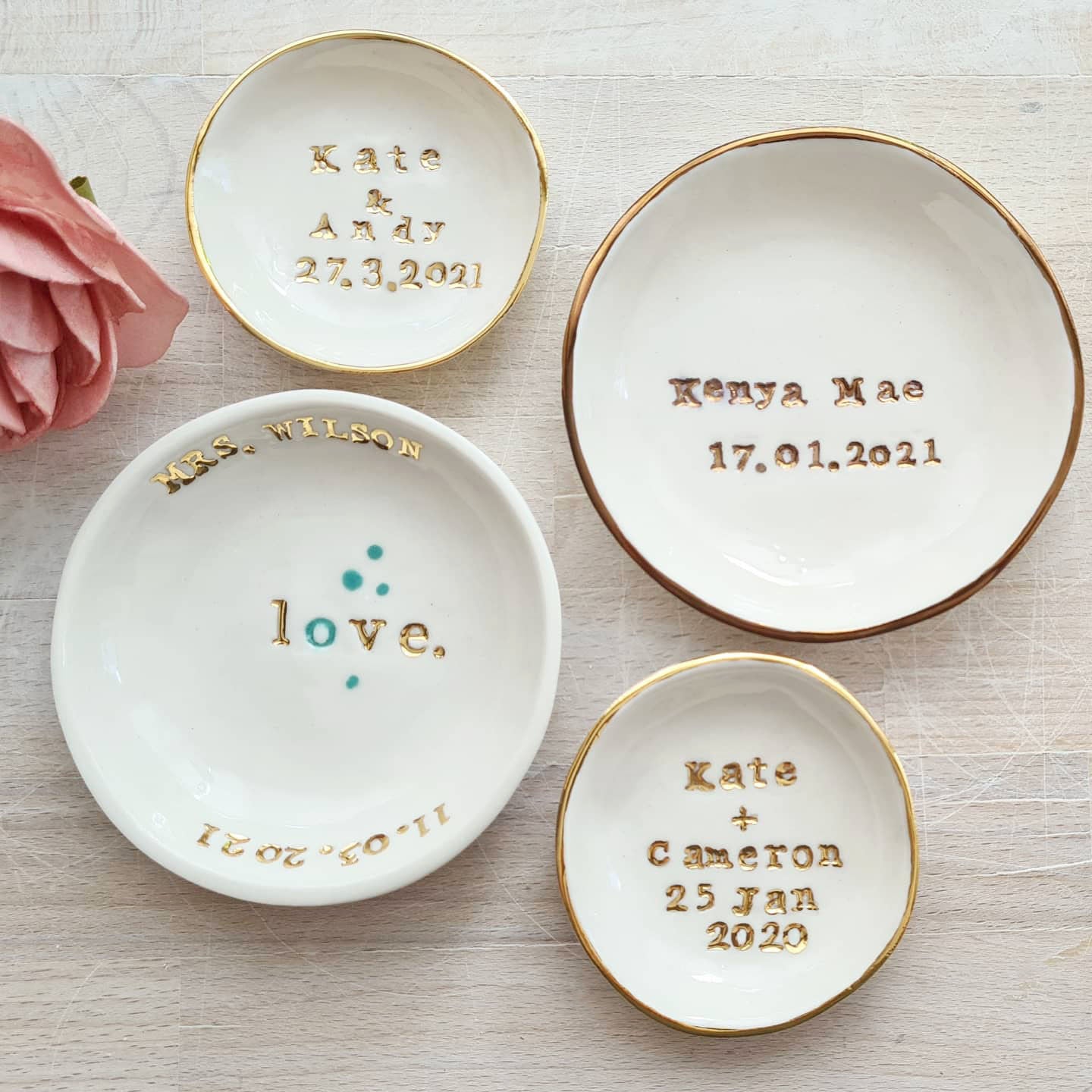 Hand-painted Ceramic Dish,trinket Dishes,bridesmaids Gifts,custom